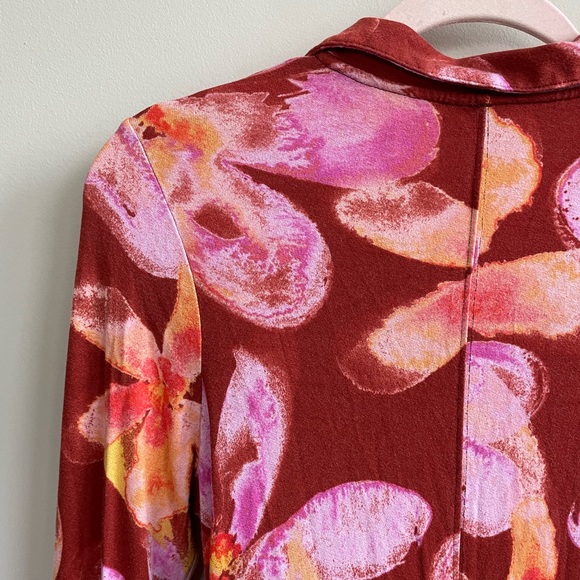 Free People Shayla Floral Button-Up Long-Sleeve Mini Dress - Picture 10 of 10